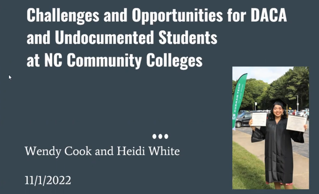 Challenges and Opportunities for DACA and Undocumented Students at NC Community Colleges