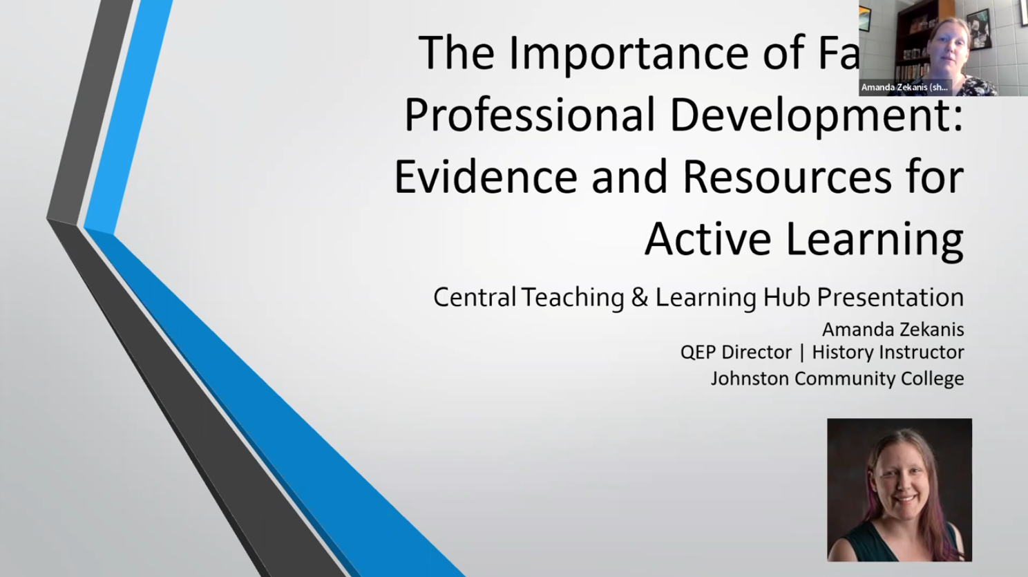 The Importance of Faculty Professional Development Evidence and Resources for Active Learning