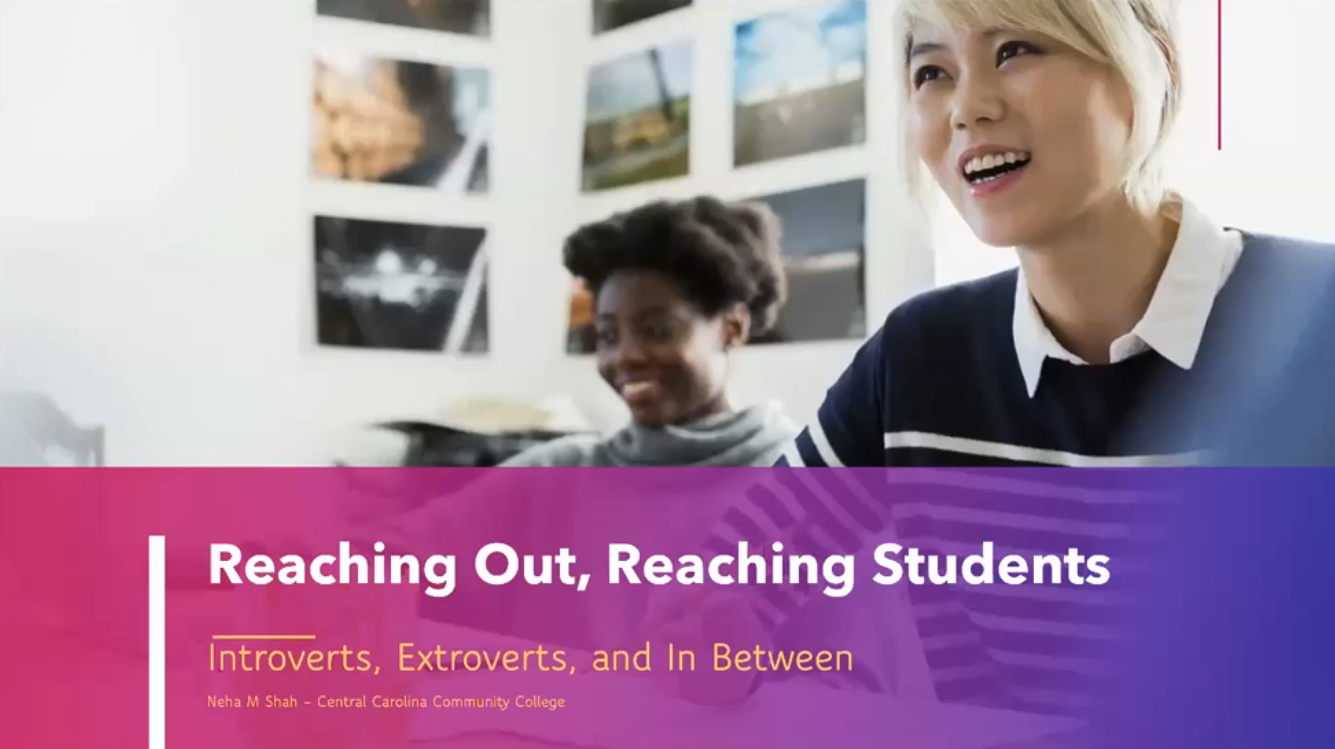 Reaching Out, Reaching Students - Introverts, Extroverts, and In-Between