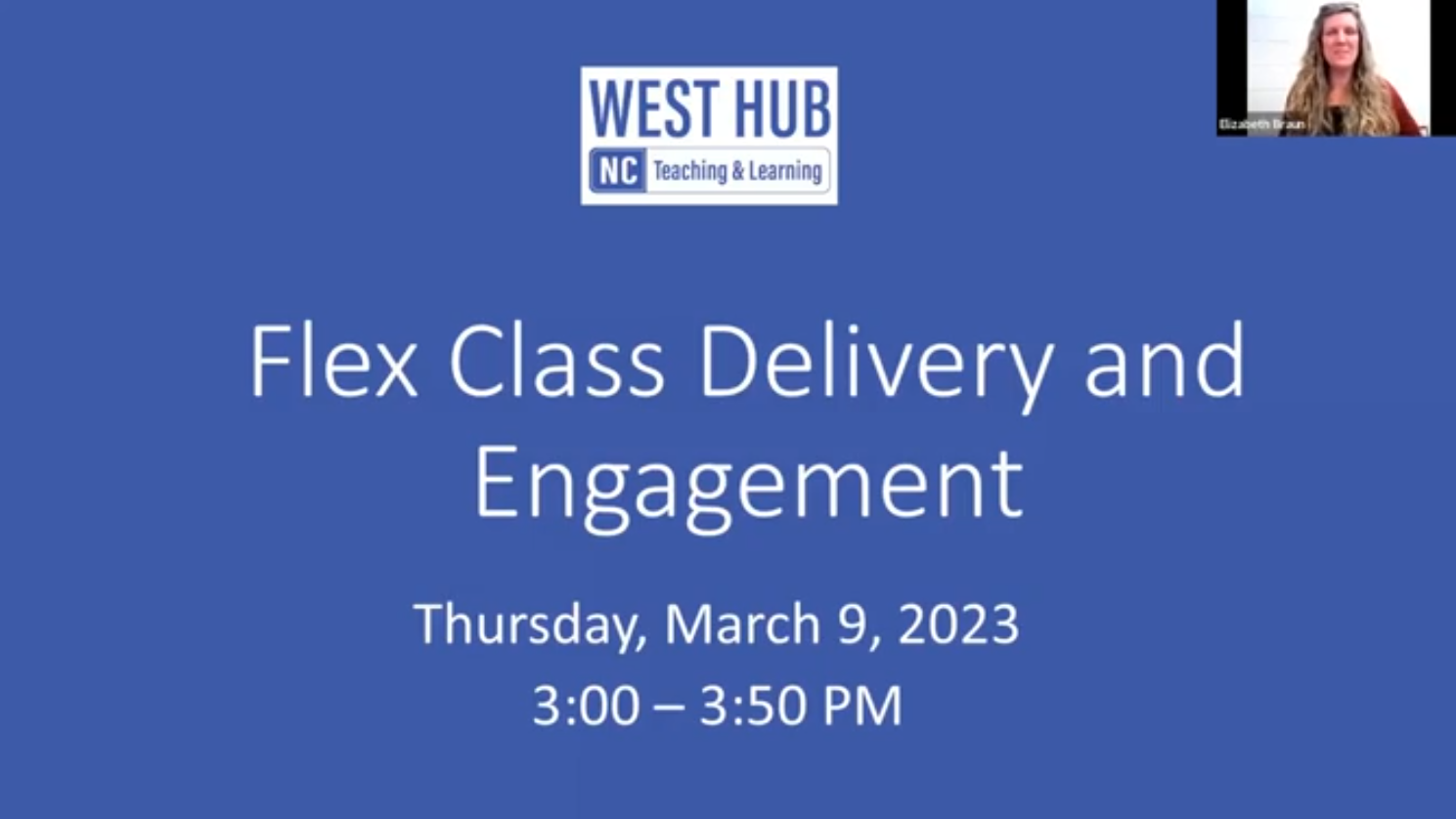 Flexible Class Delivery and Engagement