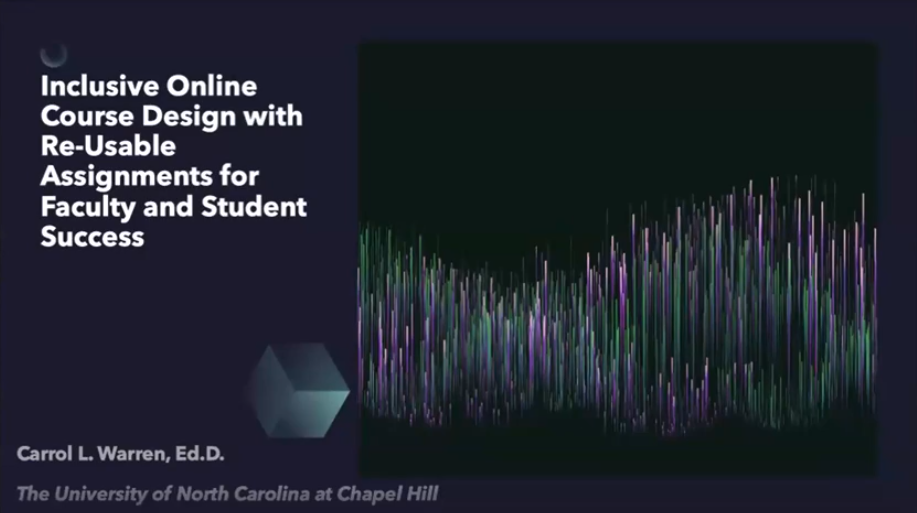 Inclusive Online Course Design with Re-Usable Assignments for Faculty and Student Success