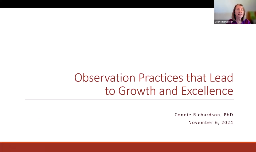 Observation Practices That Lead to Growth and Excellence