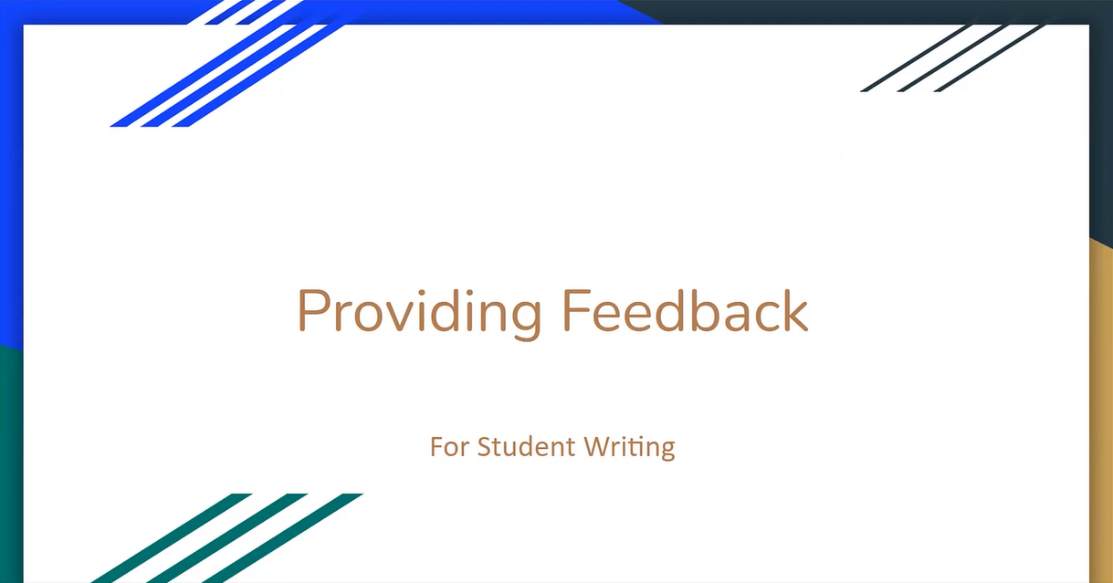 Effective Feedback Strategies - Enhancing Student Writing Across Disciplines