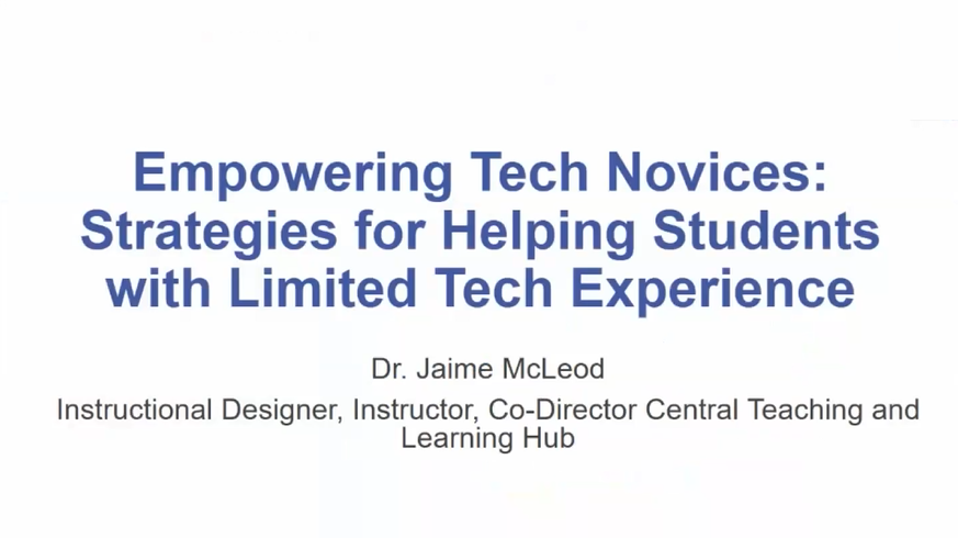 Empowering Tech Novices - Strategies for Helping Students with Limited Tech Experience