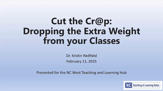 Cut the Crap - Dropping the Extra Weight from Your Classes